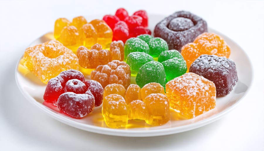 A selection of colorful freeze dried candies